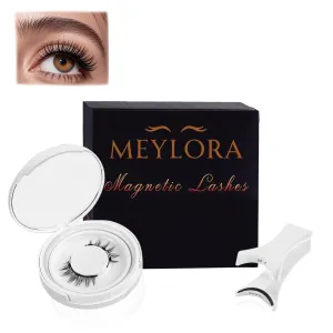 Meylora Magnetic Lashes, Reusable No Glue Needed Eyelashes Kit with Easy Apply Applicator Natural Look for Beginners (Fuller)