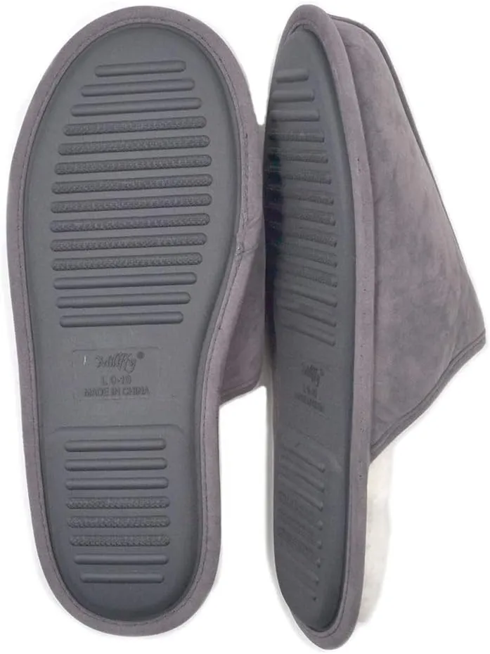 Millffy Unisex Comfort Memory Foam Coral Fleece Lined Warm Bedroom Clog House Shoes Scuff Men Slippers Indoor Outdoor