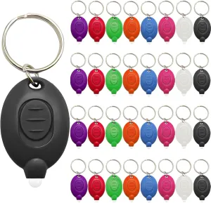 Mini LED Keychain Flashlights Ultra Bright Keychain Flashlight Bulk, Compact and Lightweight Micro Torch, Emergency and Outdoor Pocket Flashlight, Multicolor Shell (32PCS)