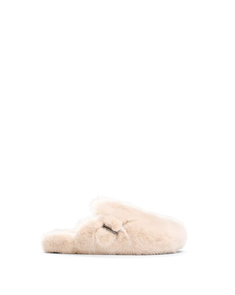 Mink Clog Slippers