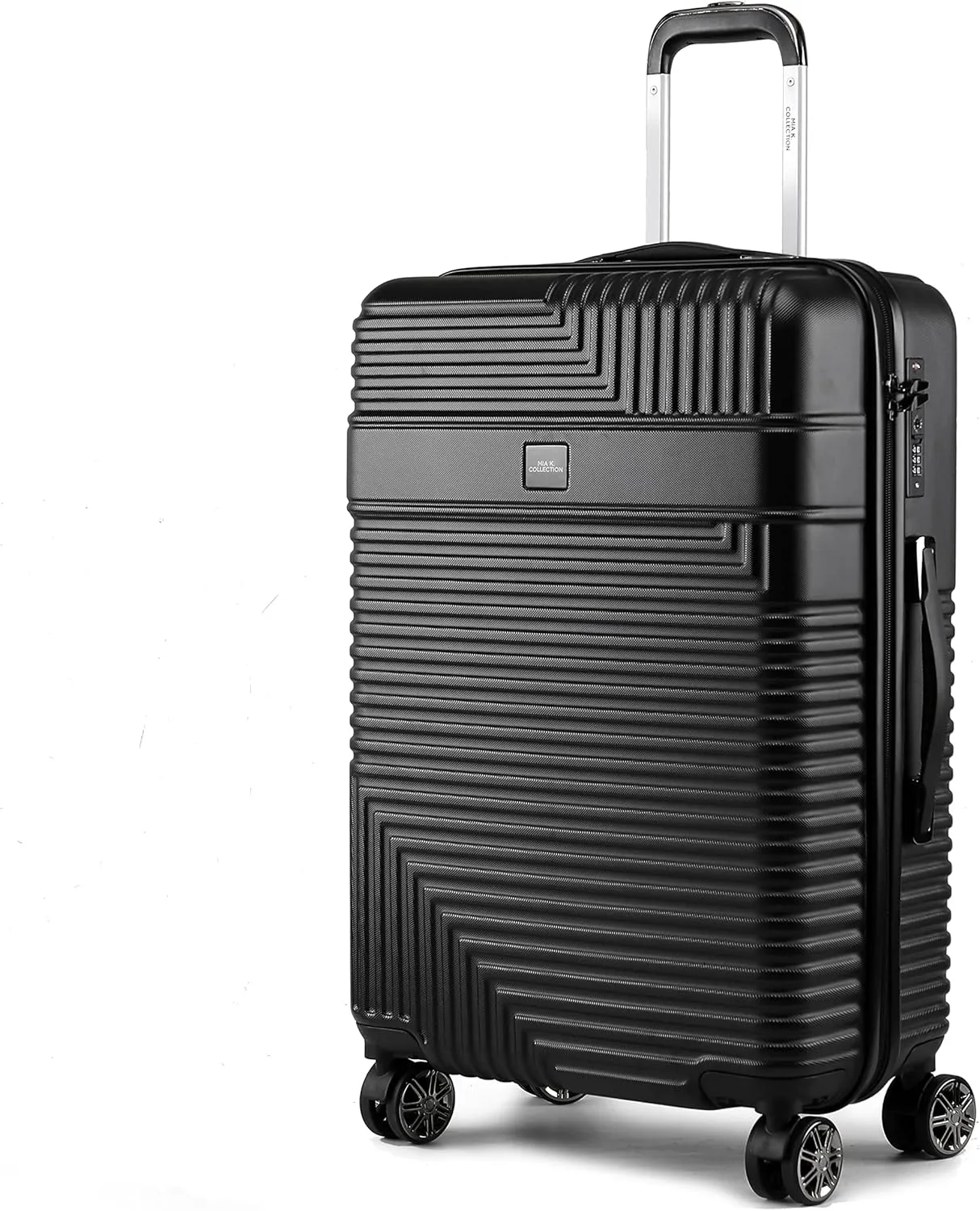 MKF Collection Large Suitcase with wheels, Polycarbonate Fashion Travel bags Spinner Hardshell Lightweight Luggage