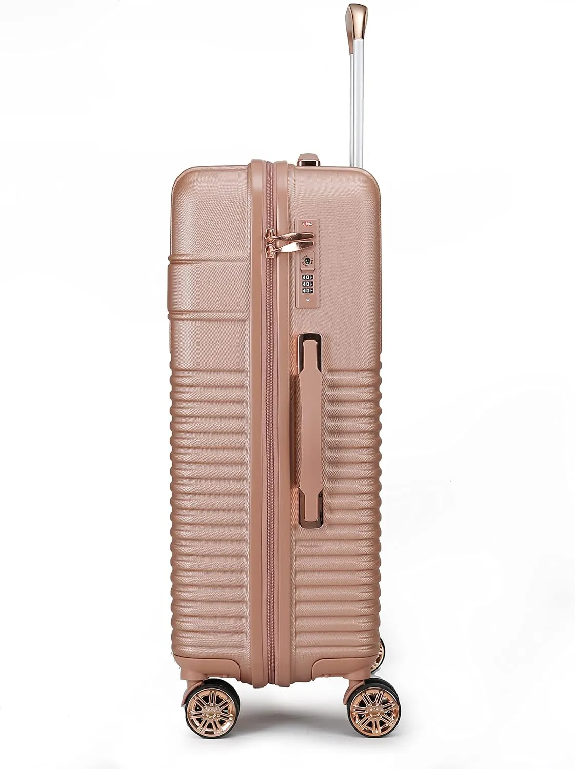 MKF Collection Large Suitcase with wheels, Polycarbonate Fashion Travel bags Spinner Hardshell Lightweight Luggage