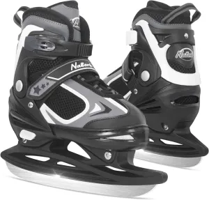 Nattork Adjustable Ice Skates, Ice Skating for Kids, Boys and Girls, Hockey Lace-Up Skates - Soft Padding and Reinforced Ankle Support with 4 Sizes Adjustments