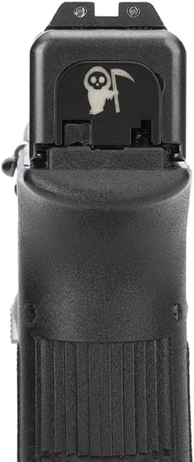 NDZ Performance Glow in The Dark Slide Cover Plate for Glock Gen 1/2/3/4/5 17 17L 19 19X 20 21 22 23 24 26 27 29 30 31 32 33 34 35 36 37 38 39 40 41 43 43X 45 47 48 in 9mm 10mm .40 .357 .45, Aluminum