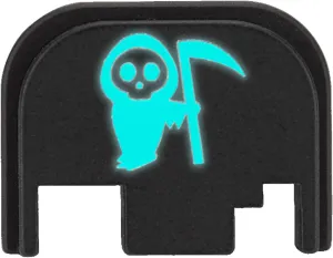 NDZ Performance Glow in The Dark Slide Cover Plate for Glock Gen 1/2/3/4/5 17 17L 19 19X 20 21 22 23 24 26 27 29 30 31 32 33 34 35 36 37 38 39 40 41 43 43X 45 47 48 in 9mm 10mm .40 .357 .45, Aluminum
