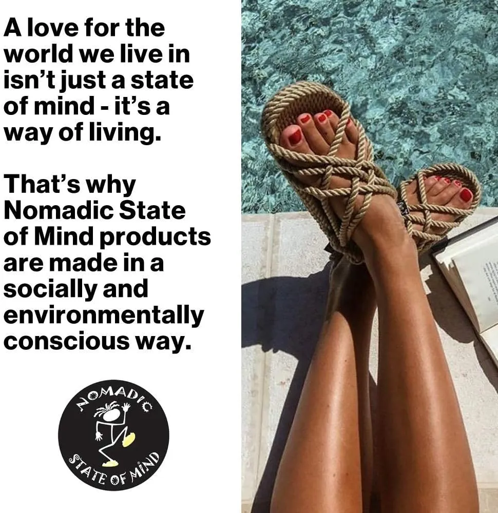 Nomadic State of Mind House Slippa - Handmade Rope Shoes – Machine Washable – Comfortable & Lightweight – Vegan Friendly – for Women & Men