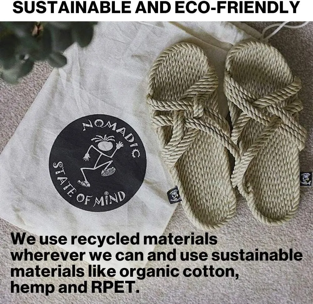 Nomadic State of Mind House Slippa - Handmade Rope Shoes – Machine Washable – Comfortable & Lightweight – Vegan Friendly – for Women & Men