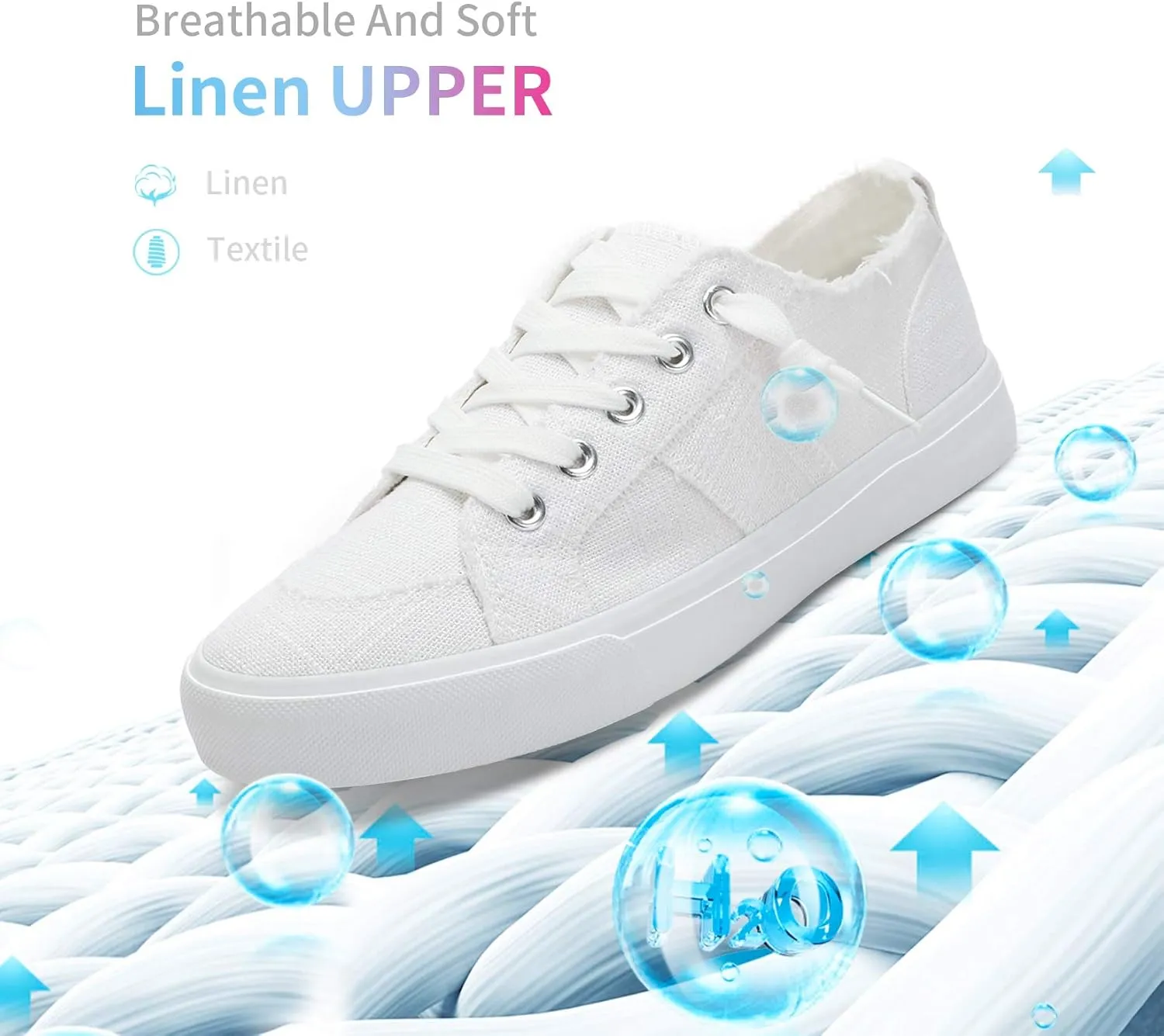 Obtaom Women's Play Fashion Sneaker White Color Washed and Leopard Canvas Slip on Shoes