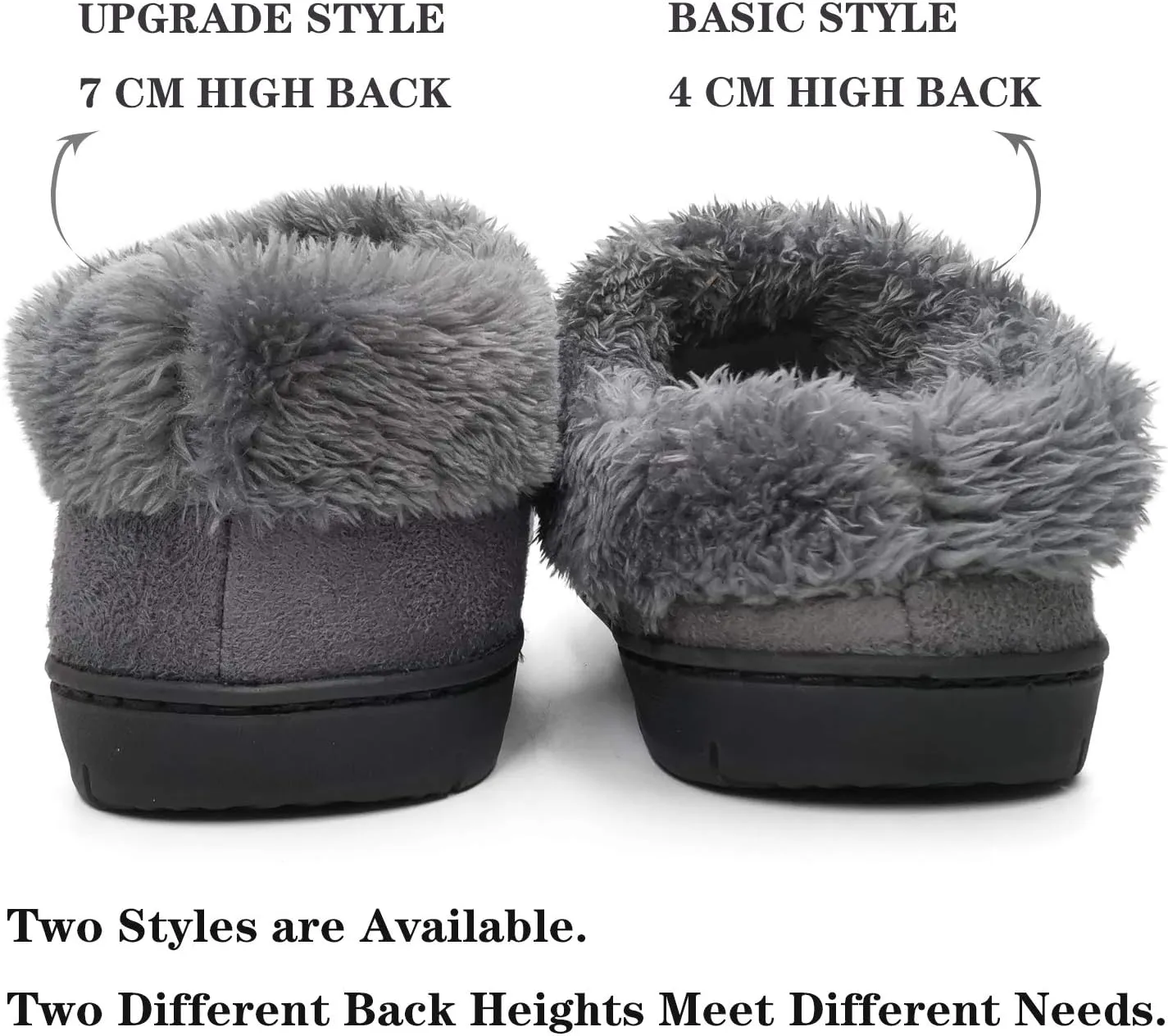 ofoot Women's Winter Warm Faux Suede Fuzzy Clog Slippers | Memory Foam, Non-Slip Rubber Soles