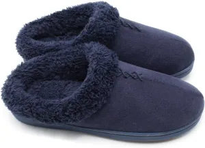 ofoot Women's Winter Warm Faux Suede Fuzzy Clog Slippers | Memory Foam, Non-Slip Rubber Soles
