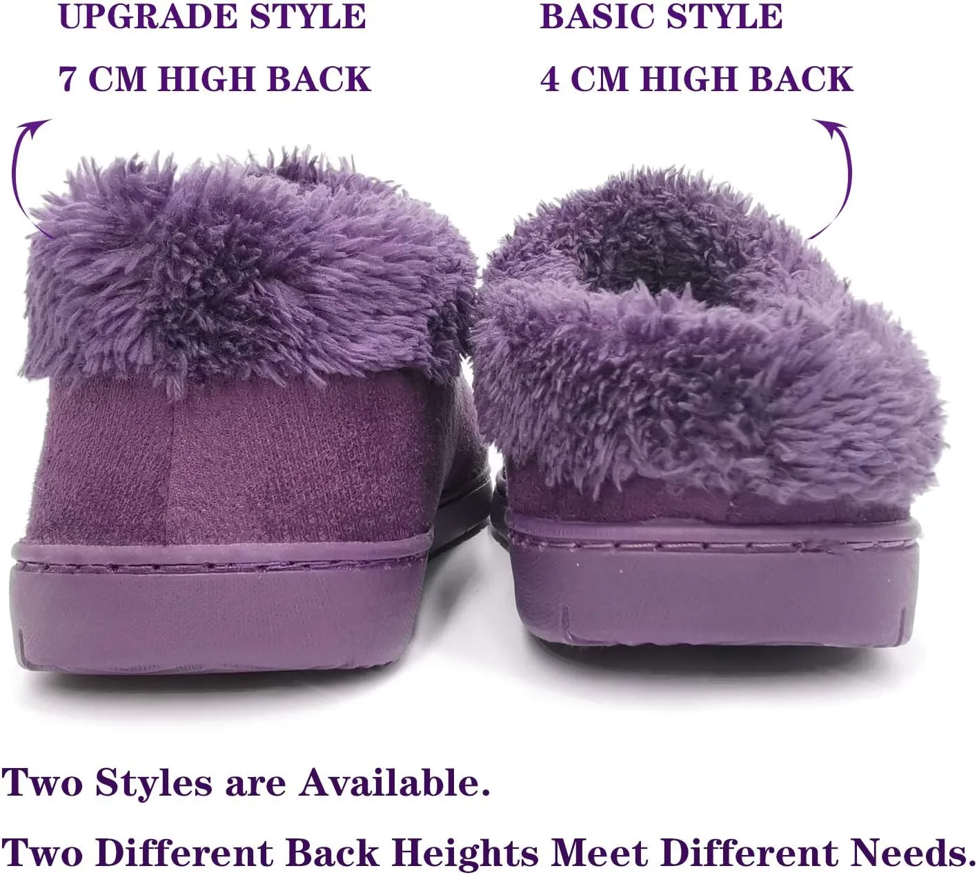 ofoot Women's Winter Warm Faux Suede Fuzzy Clog Slippers | Memory Foam, Non-Slip Rubber Soles