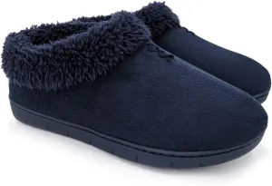ofoot Women's Winter Warm Faux Suede Fuzzy Clog Slippers | Memory Foam, Non-Slip Rubber Soles