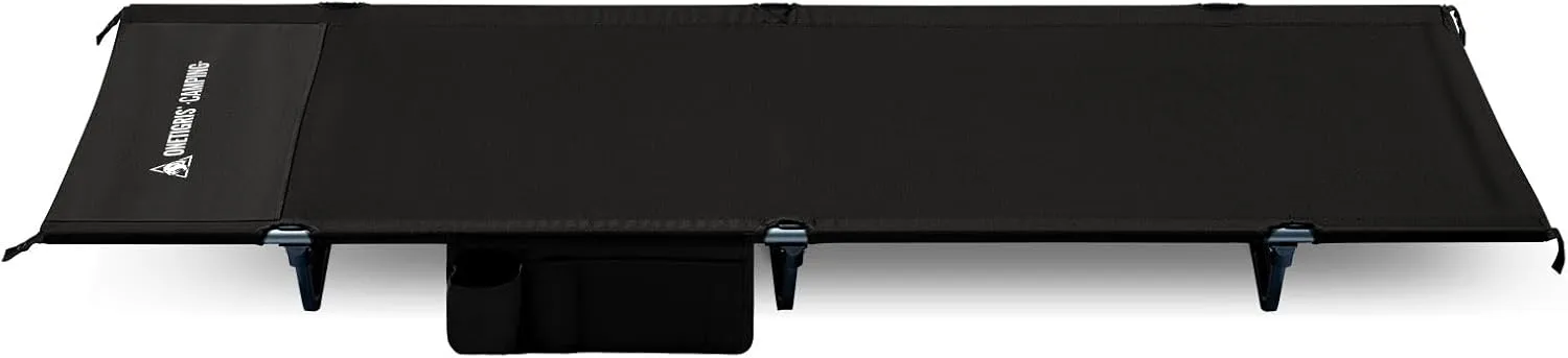 ONETIGRIS SUPRAGRIS Camping Cot, Support Up to 400lbs, Lightweight Comfortable Folding Bed for Camping, Hiking, Backpacking, Travel, Car Trips, Office Nap (Black)