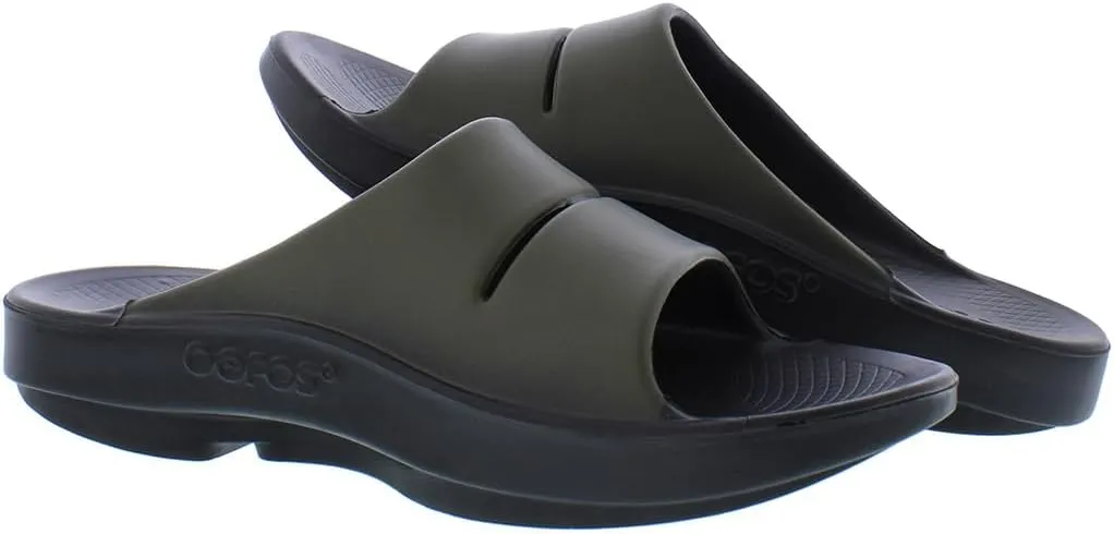 OOFOS OOahh Sport Slide Sandal - Lightweight Recovery Footwear - Reduces Stress on Feet, Joints & Back - Machine Washable - Hand-Painted Graphics