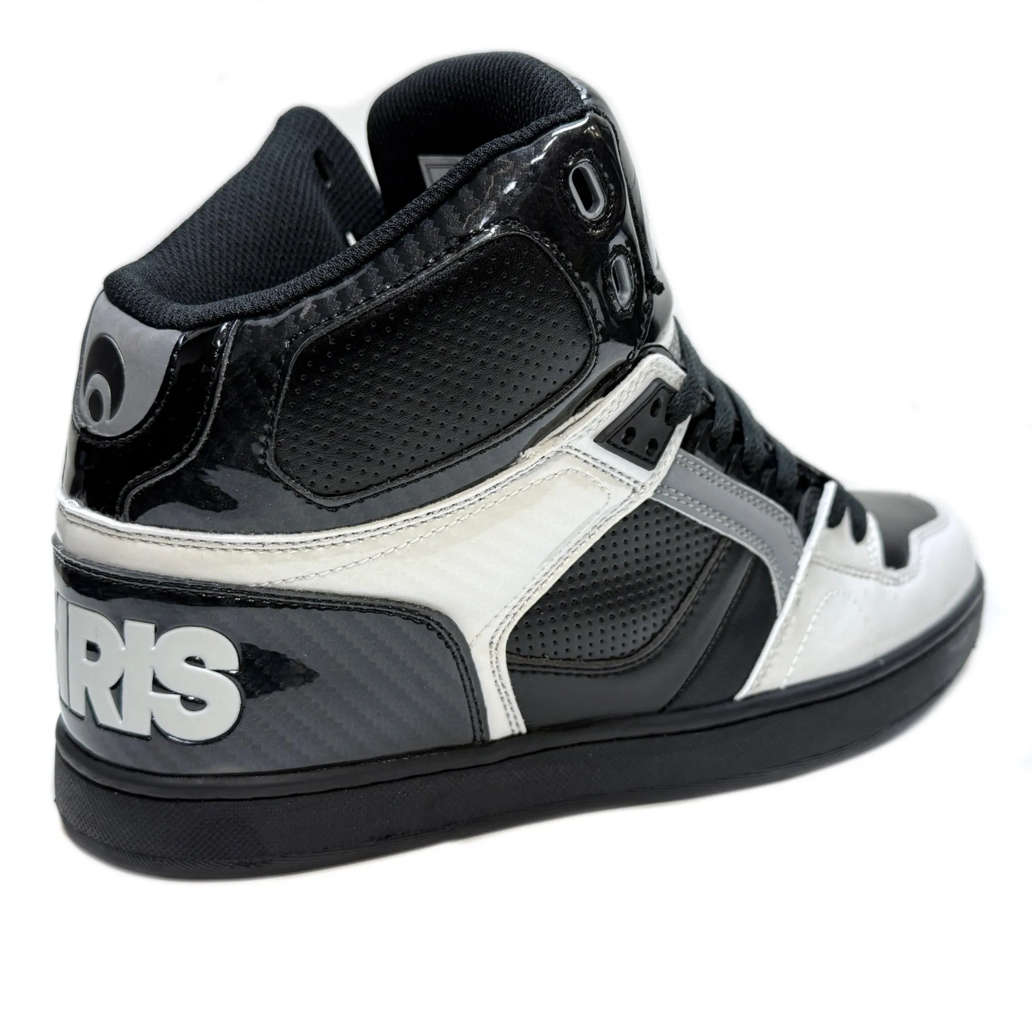 OSIRIS SHOES NYC 83 CLK BLACK WHITE CARBON TRAINERS