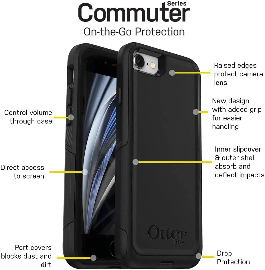 OtterBox iPhone SE 3rd & 2nd Gen, iPhone 8 & iPhone 7 (Not Compatible with Plus Sized Models) Commuter Series Case - Ocean Way (Aqua SAIL/Aquifer), Slim & Tough, Pocket-Friendly, with Port Protection
