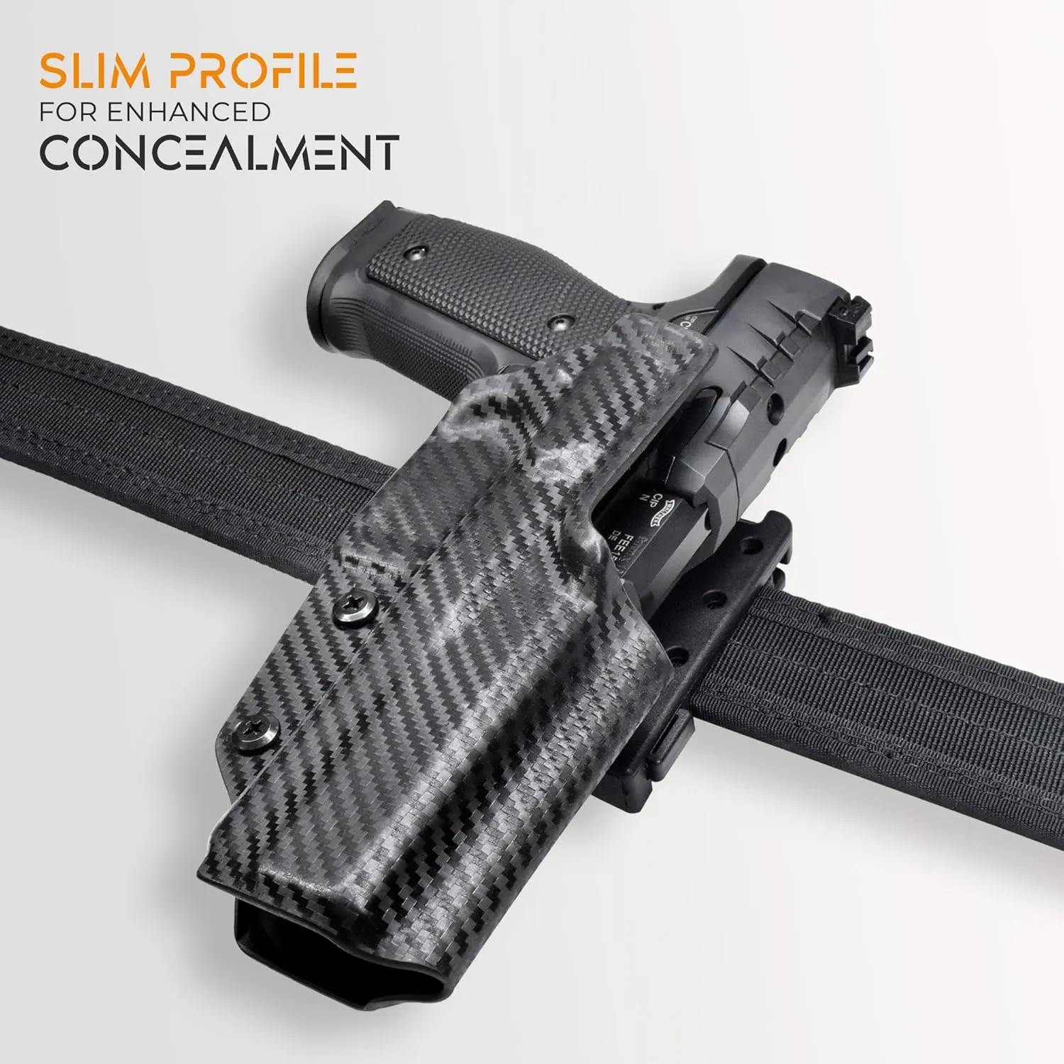 OWB Classic Clip-On Holster Fits Shadow Systems MR920L Outside The Waistband Carry Gun Holster Kydex American Made Durable Lightweight Carry Gear