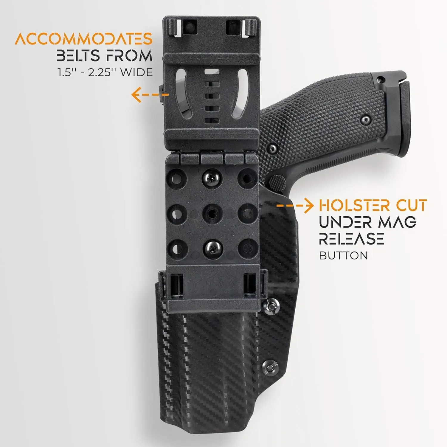 OWB Classic Clip-On Holster Fits Shadow Systems MR920L Outside The Waistband Carry Gun Holster Kydex American Made Durable Lightweight Carry Gear
