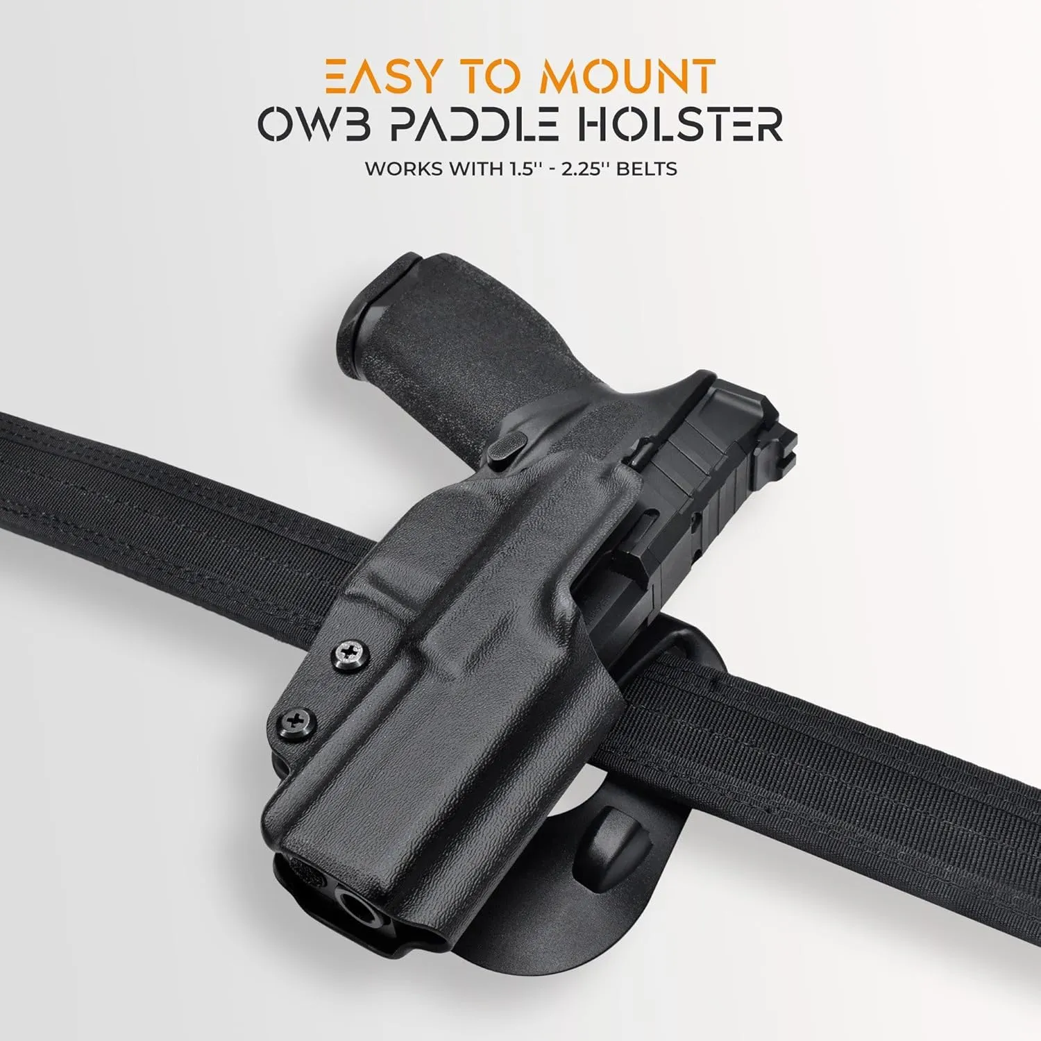 OWB Paddle Holster Fits FN Reflex Outside The Waistband Carry Gun Holster Kydex American Made OWB with Paddle Attachment