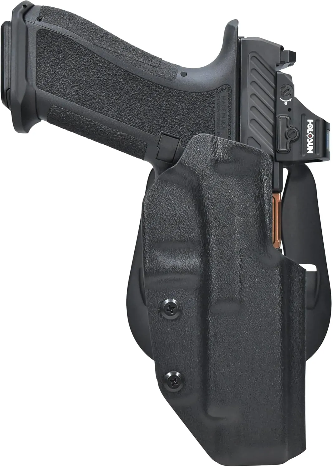 OWB Paddle Holster Fits Shadow Systems DR920L Elite Outside The Waistband Carry Gun Holster Kydex American Made OWB with Paddle Attachment