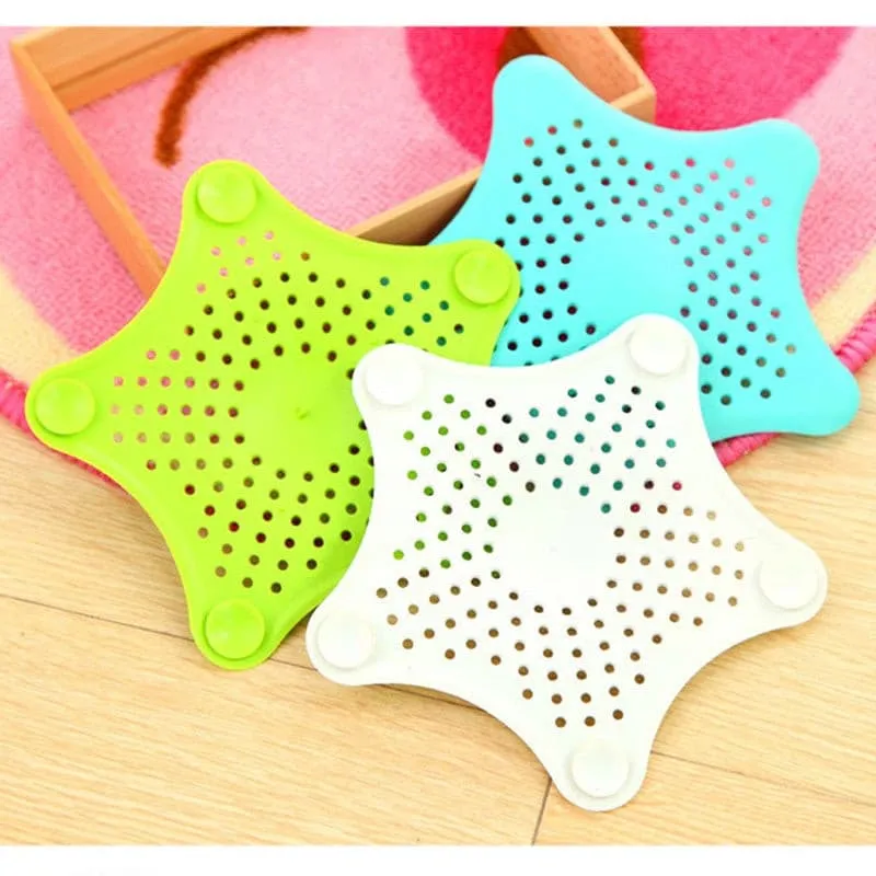 Pack of 3 - Silicone Rubber Five-pointed Star Sink Filter