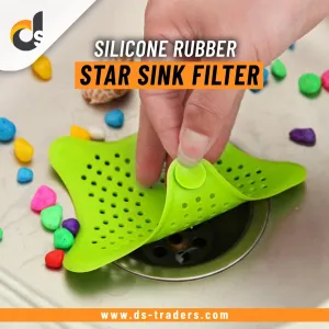 Pack of 3 - Silicone Rubber Five-pointed Star Sink Filter