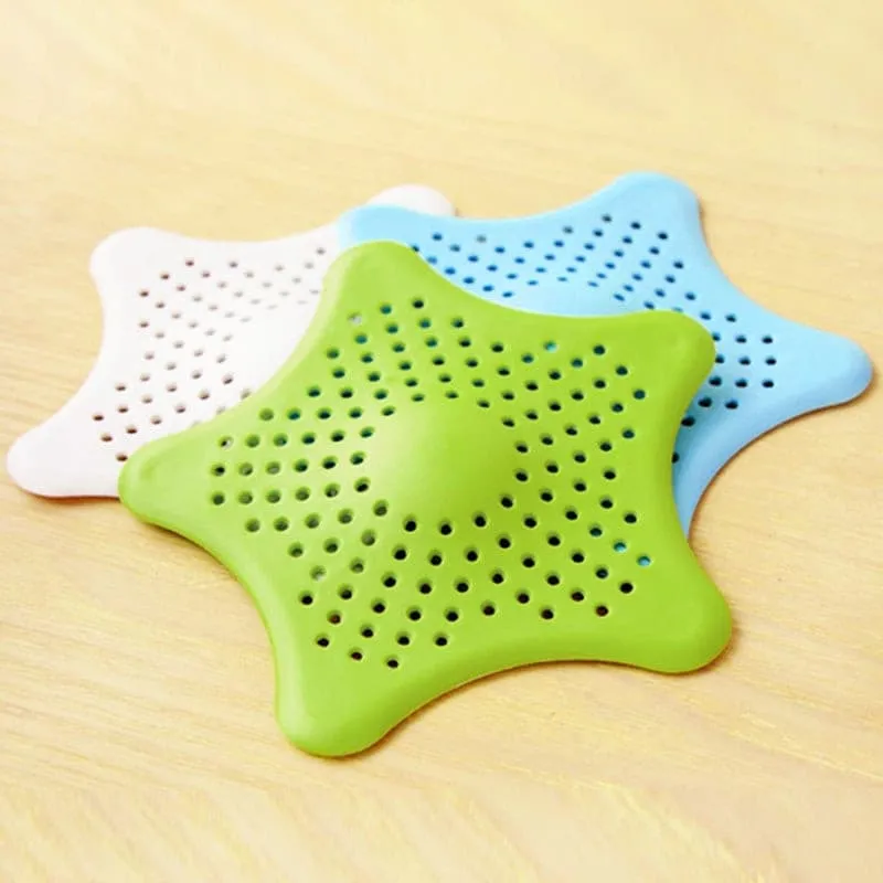 Pack of 3 - Silicone Rubber Five-pointed Star Sink Filter