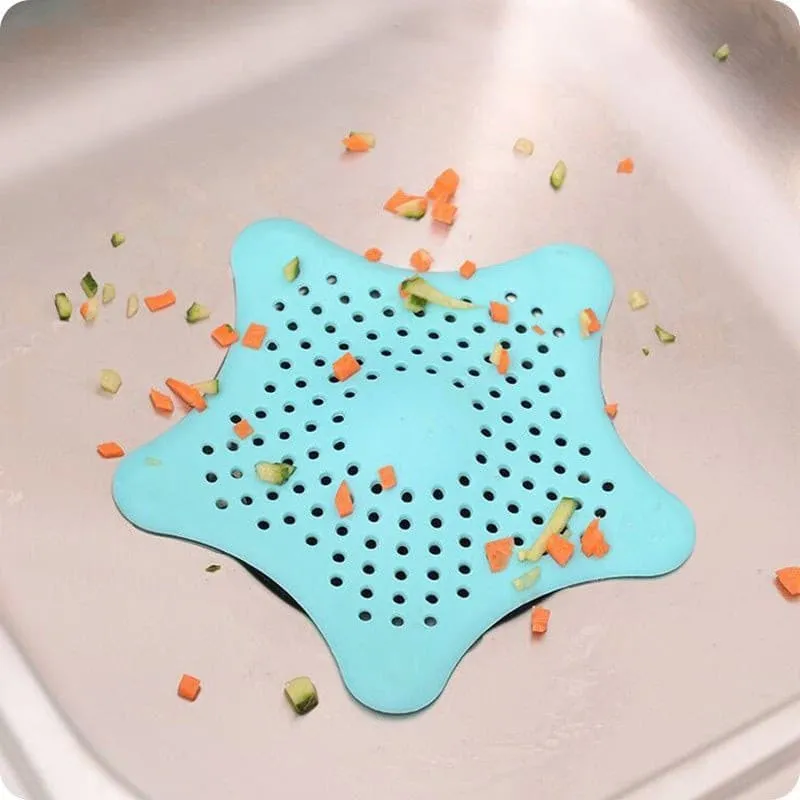 Pack of 3 - Silicone Rubber Five-pointed Star Sink Filter