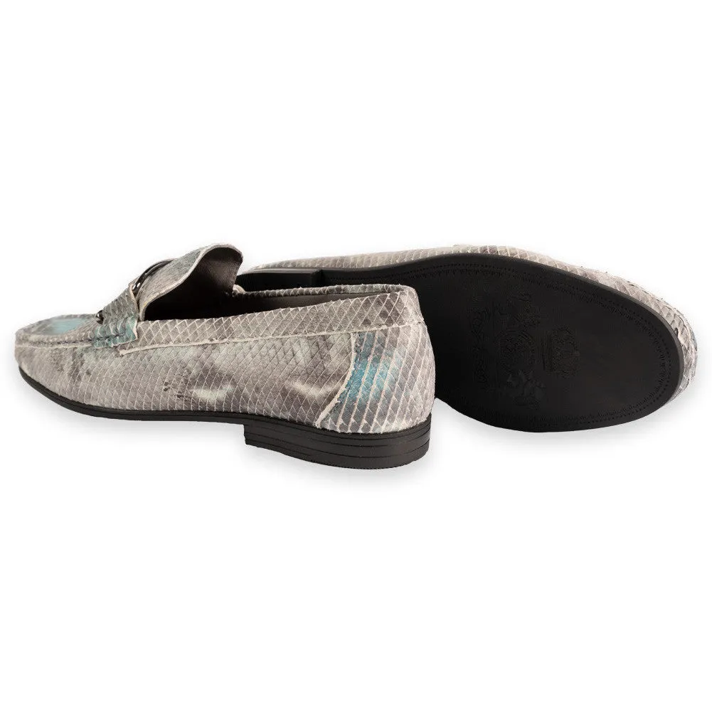 Pelle Line -3218 Python Buckle Loafer-Blue Multi