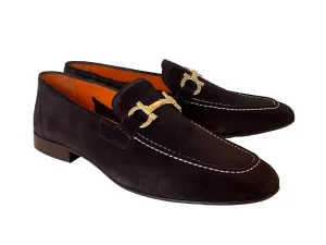 Pelle Line 6472- Buckle loafer -Brown Suede