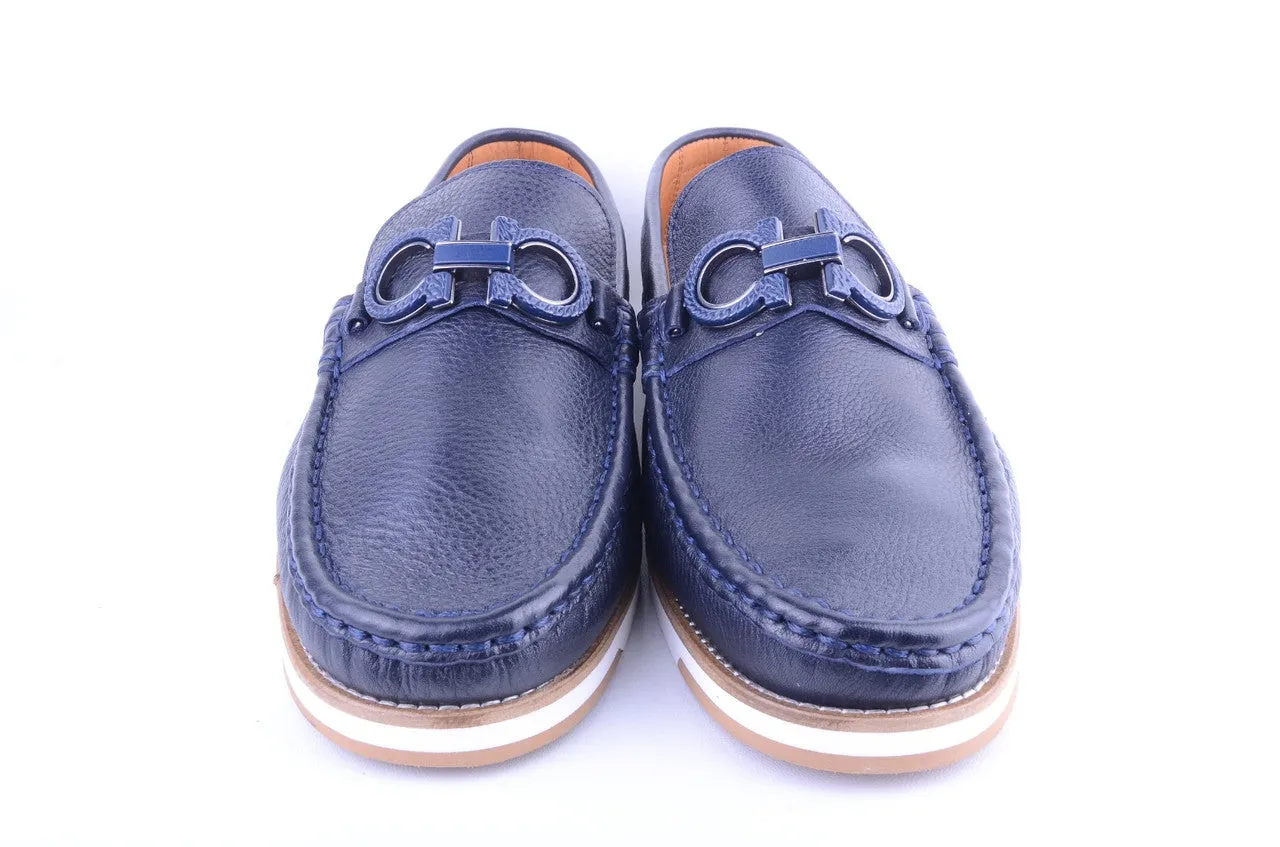 Pelle Line Travor-  Casual Buckle loafer -Navy
