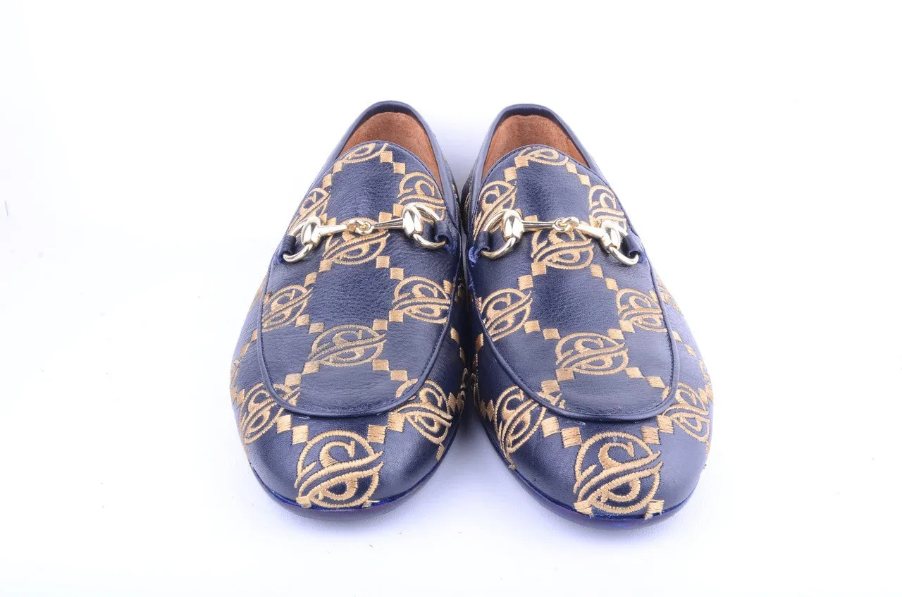 Pelle Line-  Tristan Bit Buckle loafer -Navy