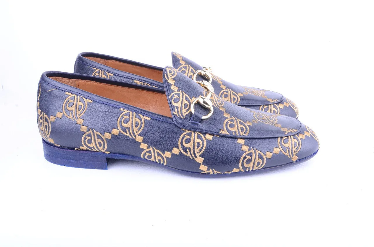 Pelle Line-  Tristan Bit Buckle loafer -Navy