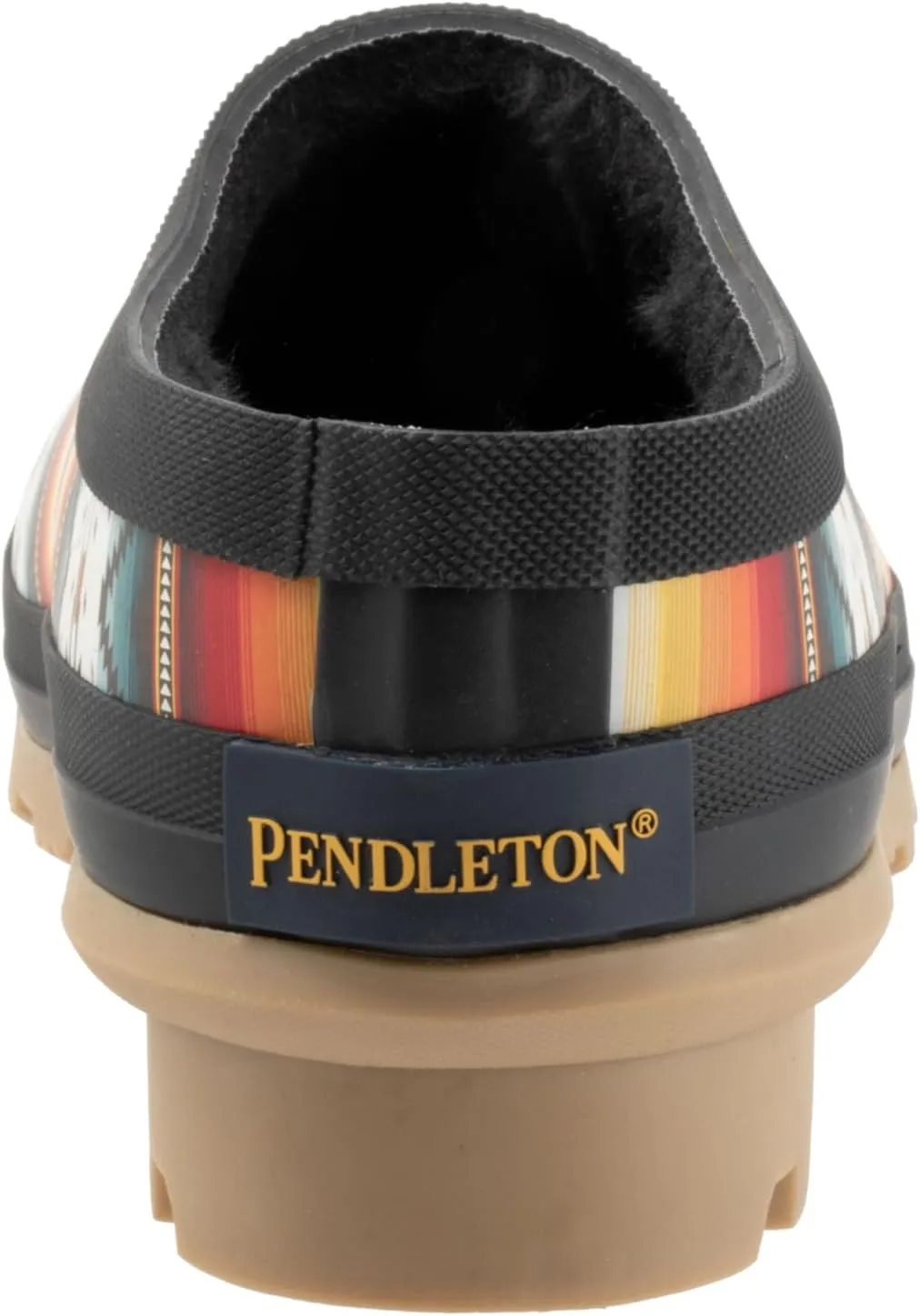 PENDLETON Women's Clog with Faux Fur Lining, Premium Rubber, Non-Slip Sole, 1.5" Heel
