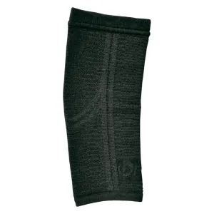 Phiten Metax Elbow Support Sleeve Brace - Slip On Lightweight, Warm Fabric Permeated with Premium Aqua-Metals for Relief, Mild Compression for Light Exercise, Workouts, Daily Wear for Men and Women - Black, Small/Medium
