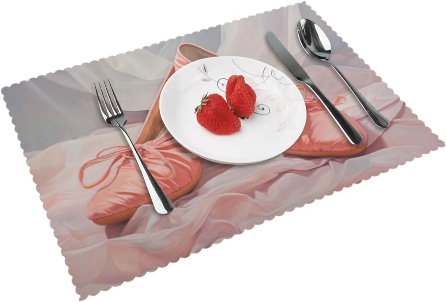 Placemats Set of 4 Washable&Wipeable Placemats,Ballet Shoe, for Dining Table Kitchen Indoor Outdoor Table Mats Heat Resistant Non Slip Woven Table Placemats