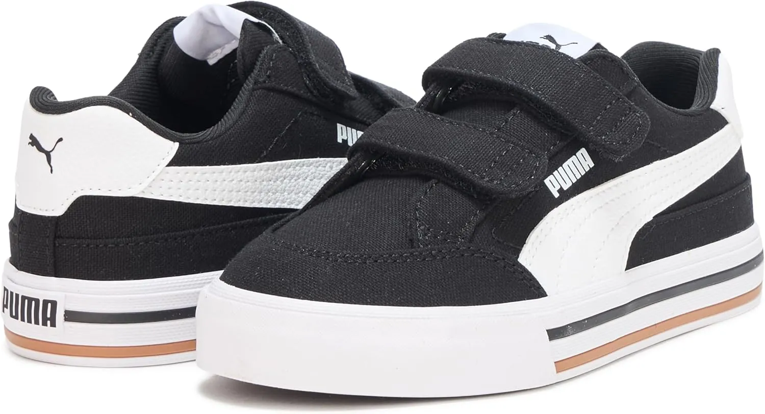 PUMA Unisex-Child Court Classic Vulc Hook and Loop Shoes Sneaker