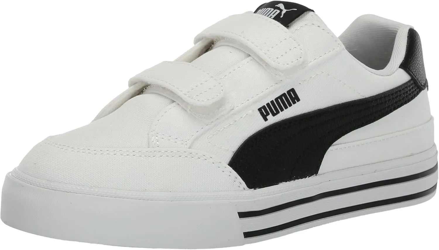 PUMA Unisex-Child Court Classic Vulc Hook and Loop Shoes Sneaker