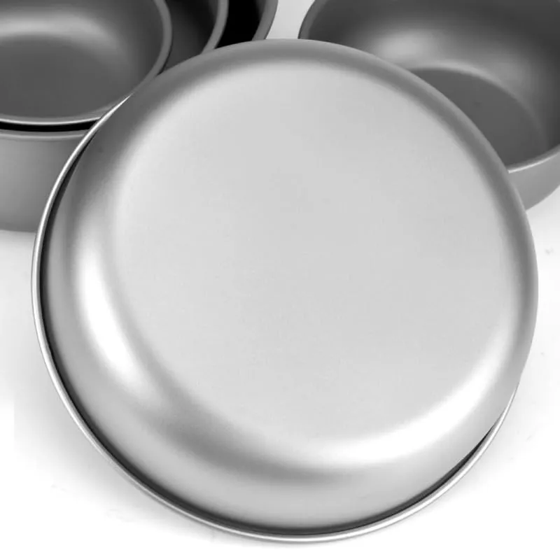 Pure Titanium Dining Bowl, Lightweight And Portable Single-layer Bowl, Suitable For Outdoor Camping And Home Use(1200ml)