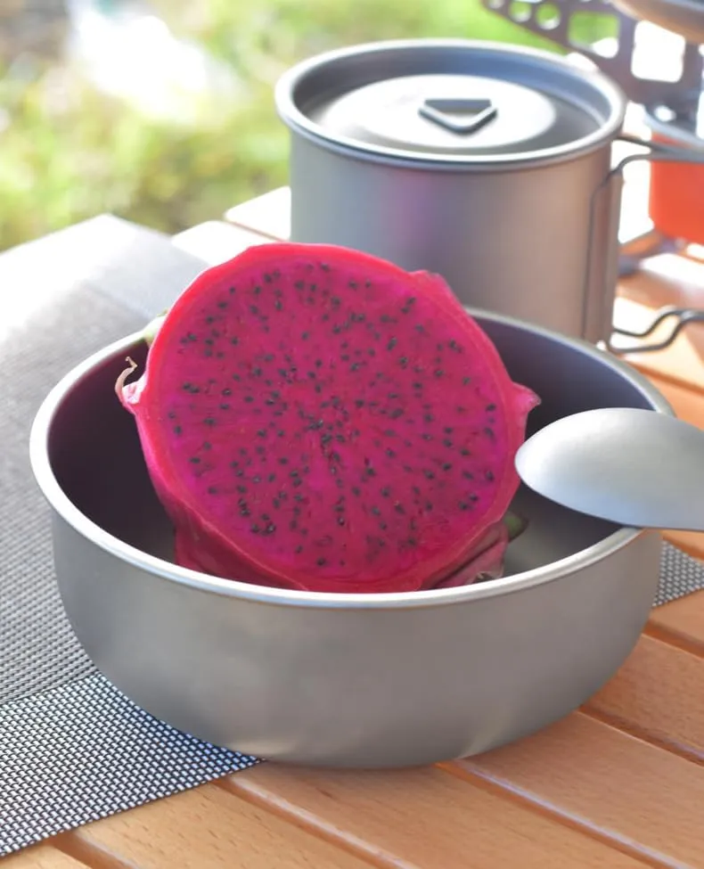 Pure Titanium Dining Bowl, Lightweight And Portable Single-layer Bowl, Suitable For Outdoor Camping And Home Use(1200ml)