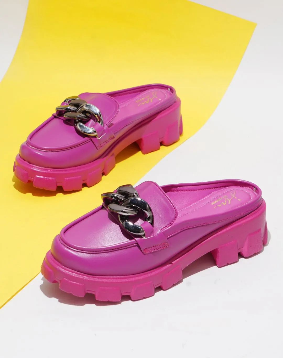 Radiant Sapphire Chain Half Loafer