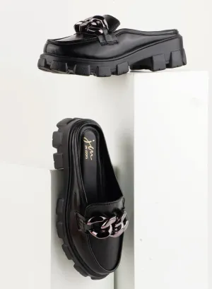 Radiant Sapphire Chain Half Loafer