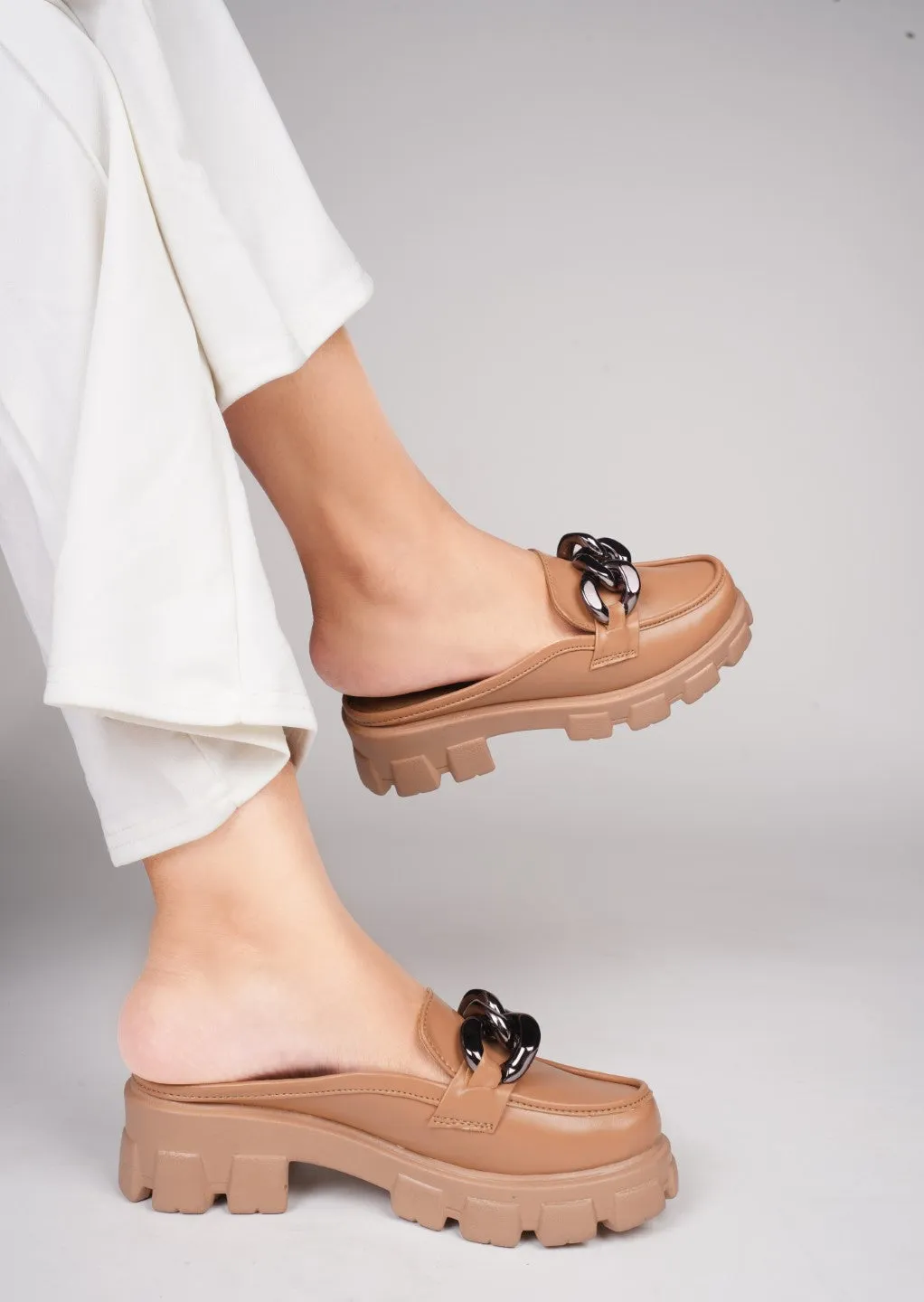 Radiant Sapphire Chain Half Loafer