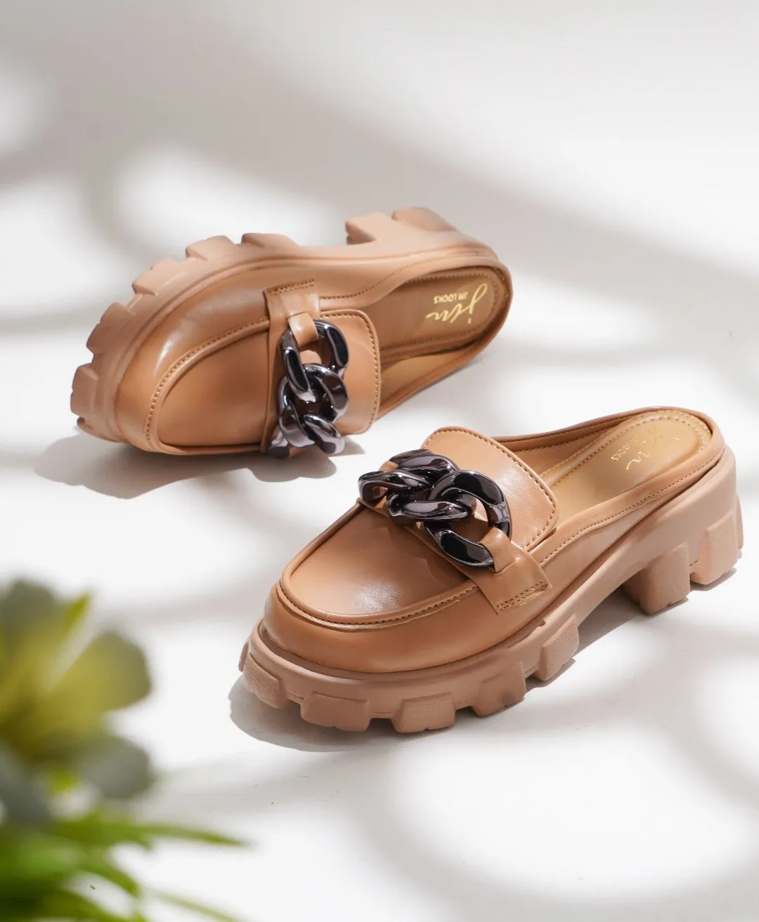 Radiant Sapphire Chain Half Loafer