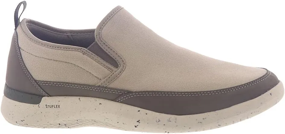 Rockport Men's Truflex Fly Slip on Mudguard Sneaker, Stone Multi, 9