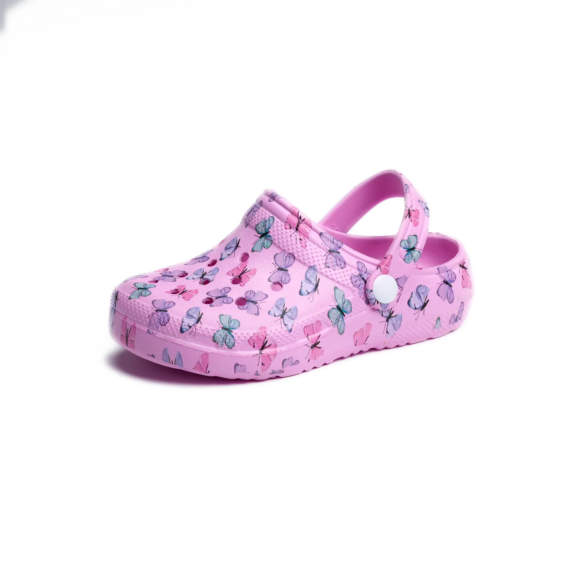 Rose Butterflies Print Pronto PK6 Clog for Girls