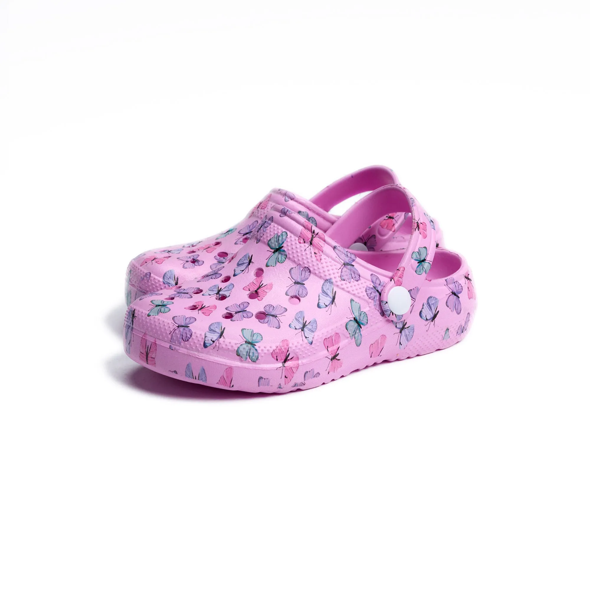 Rose Butterflies Print Pronto PK6 Clog for Girls