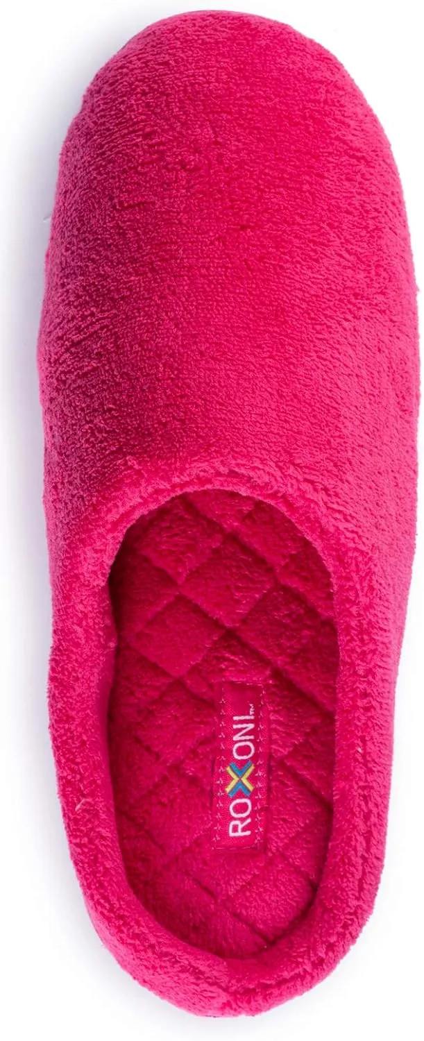 Roxoni Women's Plush Terry Clog Slippers