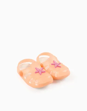Rubber Clogs for Baby Girls 'Starfish', Coral/Pink