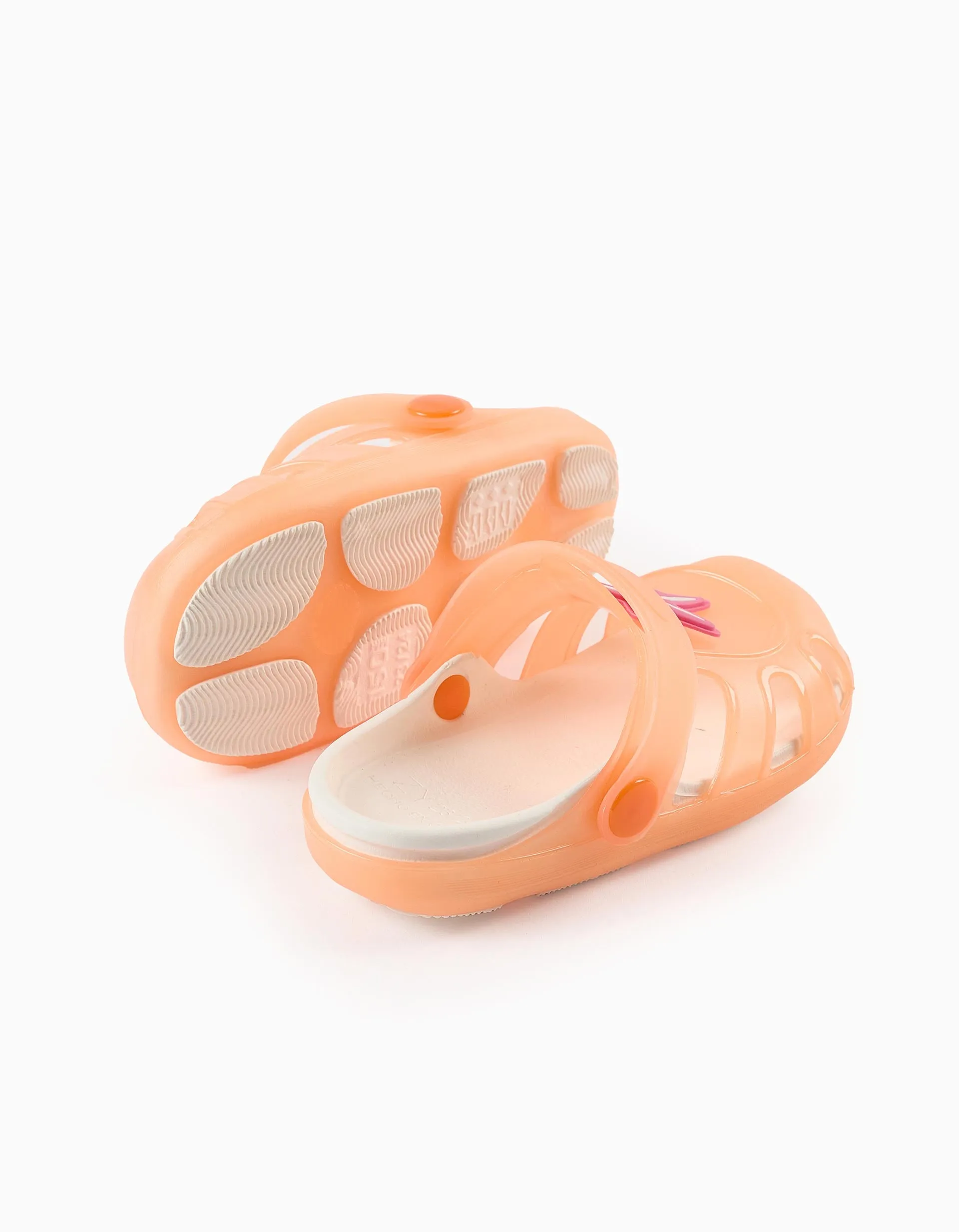 Rubber Clogs for Baby Girls 'Starfish', Coral/Pink